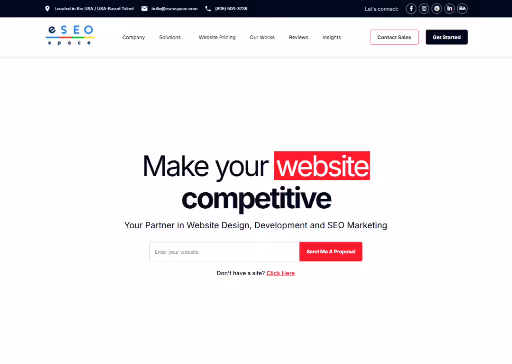 Top 7 best web design agencies in Anchorage 3 eSEOspace - Homepage
