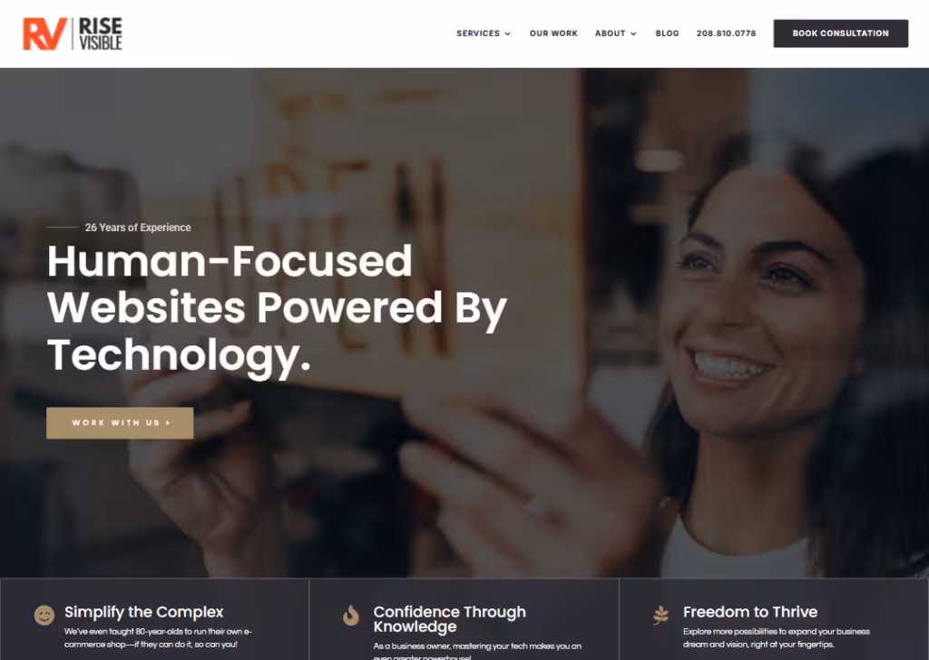 Rise Visible - Homepage