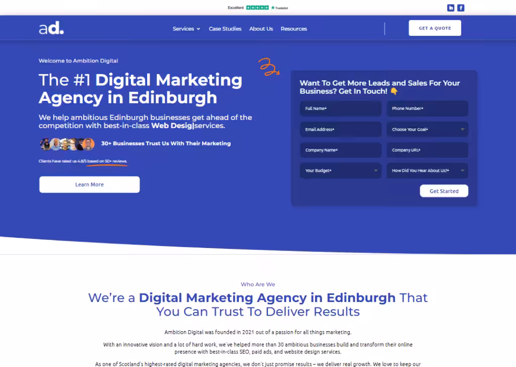 Ambition Digital - Homepage