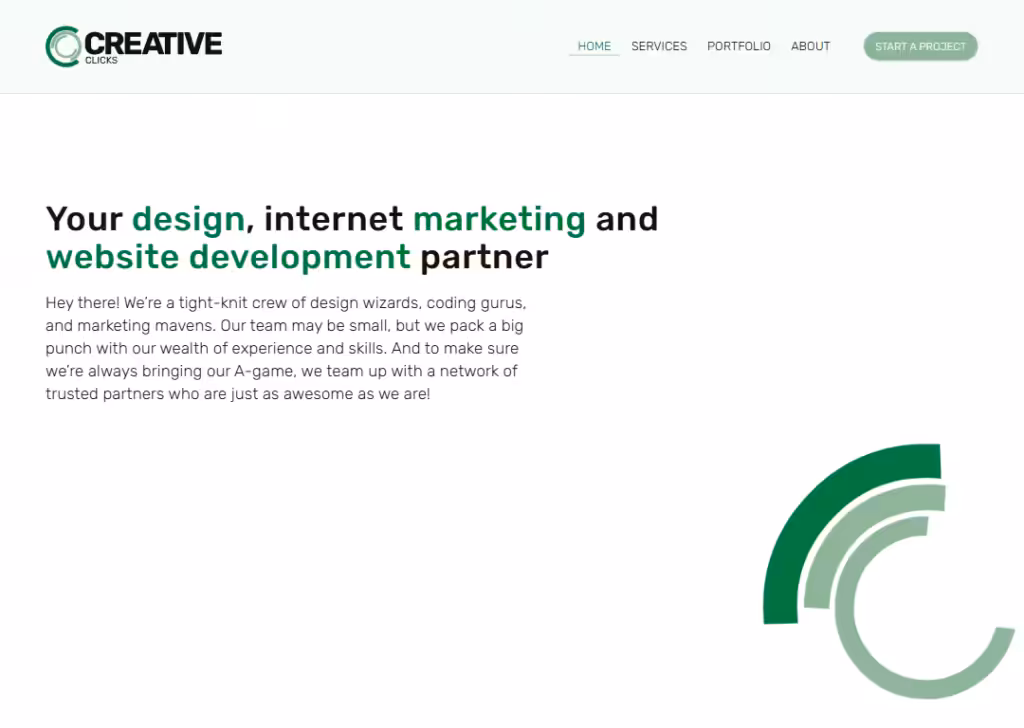 Creative Click - Homepage