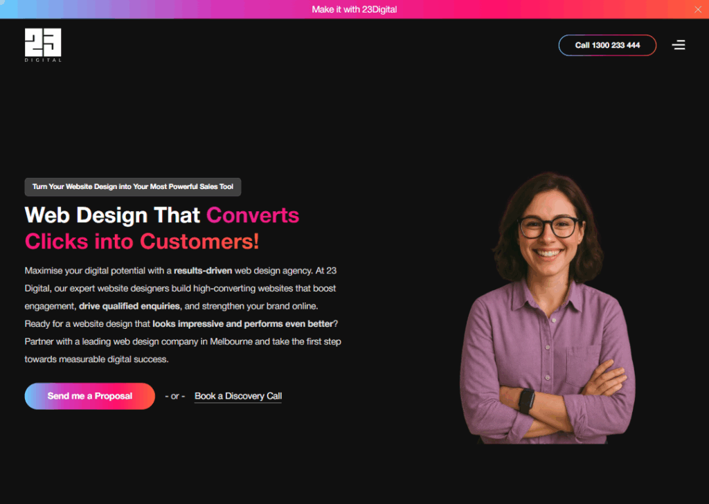 Top 9 Best Website Design Companies in Melbourne 4 23 Digital - Homepage