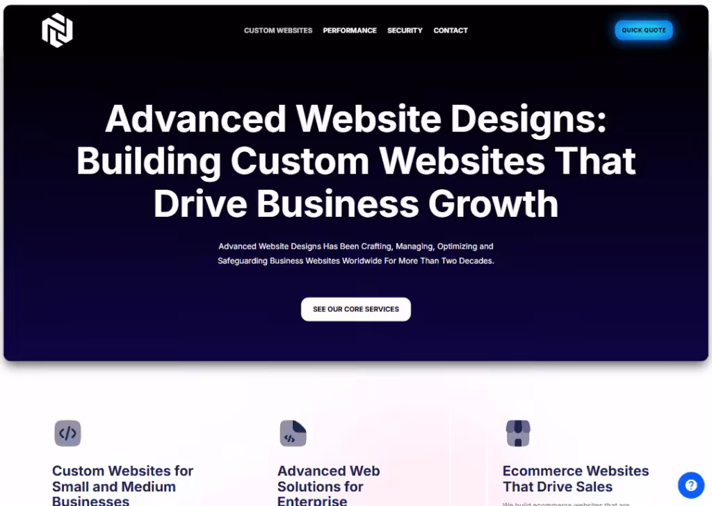 Top 10 best website design companies in Perth 9 Advanced Website Designs - Homepage