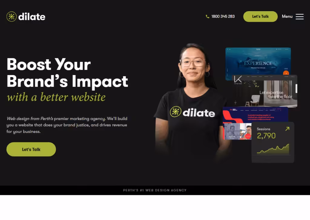 Top 10 best website design companies in Perth 10 Dilate Digital - Homepage