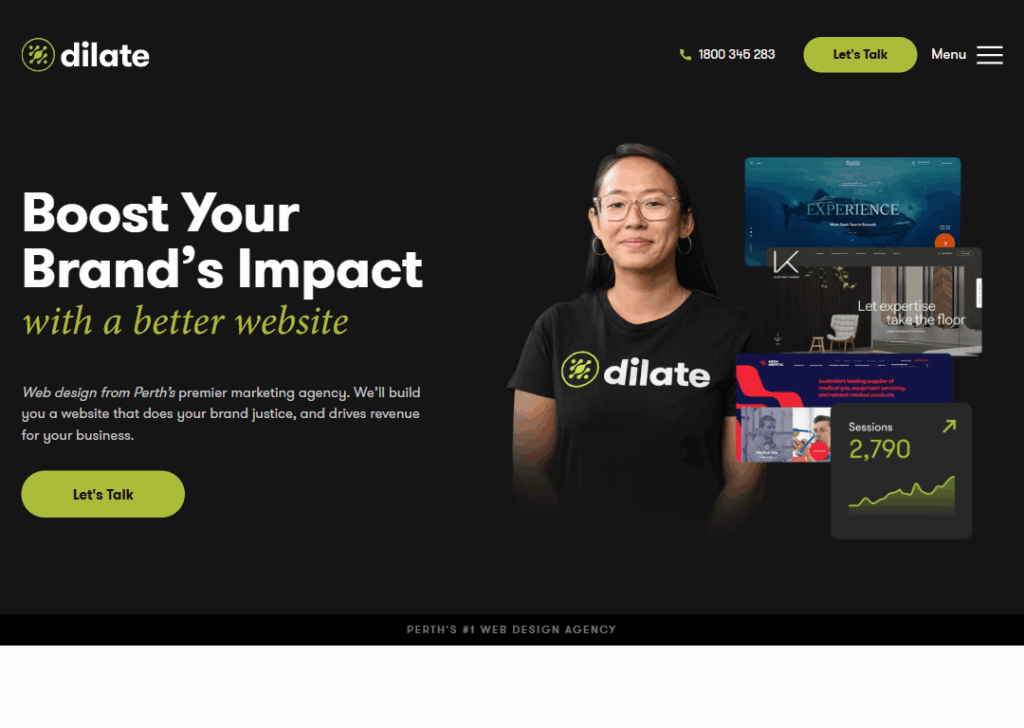 Top 9 Best Website Design Companies in Perth 9 Dilate Digital - Homepage
