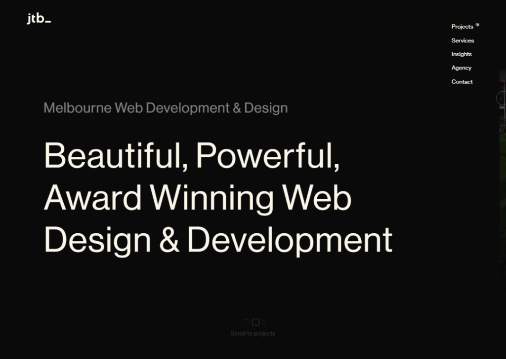 Top 9 Best Website Design Companies in Melbourne 5 JTB Studios - Homepage