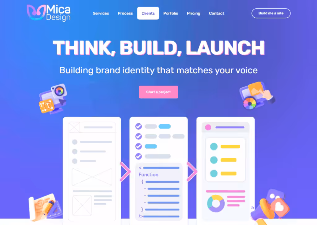 Mica Design - Homepage