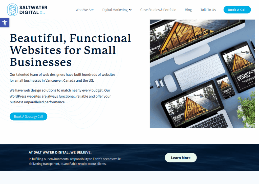 Top 9 Best Website Design Companies in Vancouver 4 Salt Water Digital - Homepage