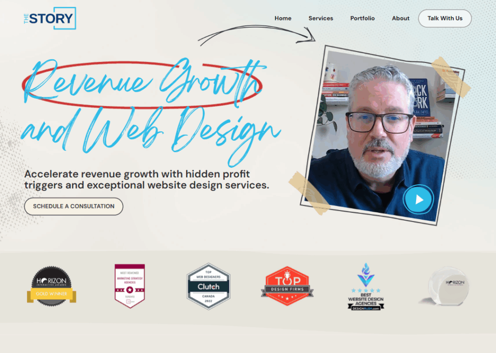 Top 9 Best Website Design Agencies in Toronto 9 The Story - Homepage