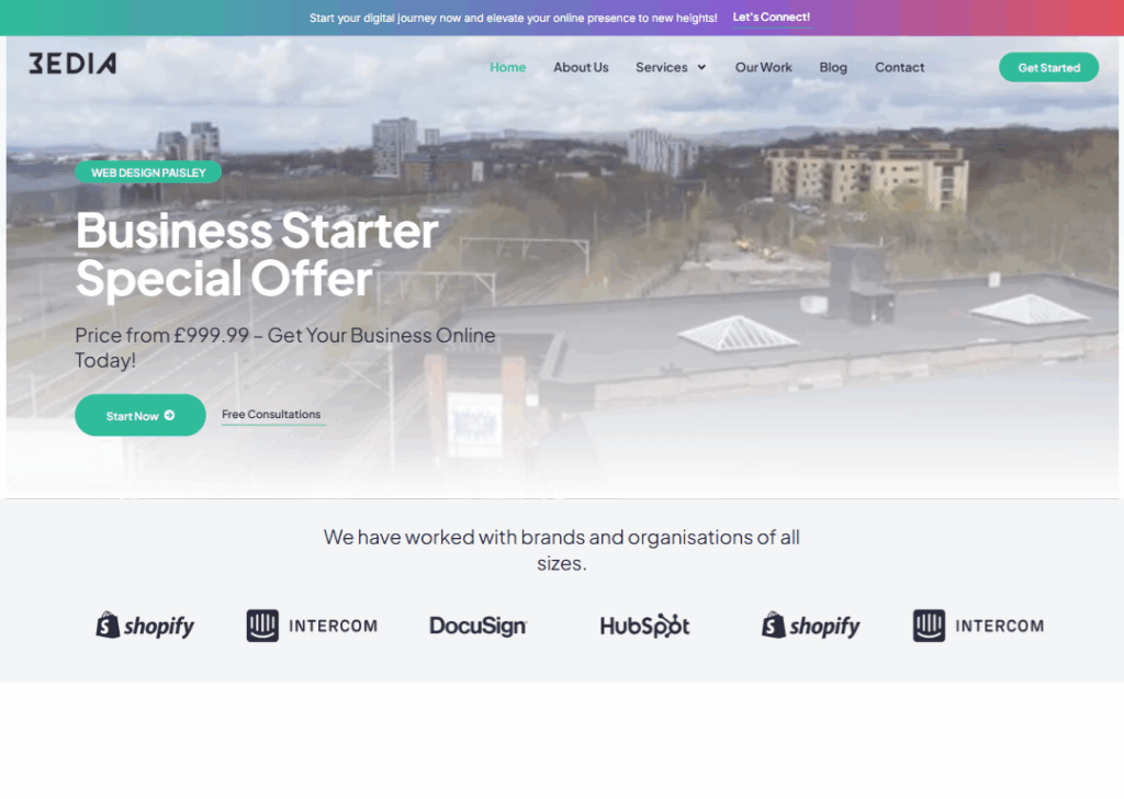 Top 9 Best Website Design Companies in Glasgow 4 3edia - Homepage