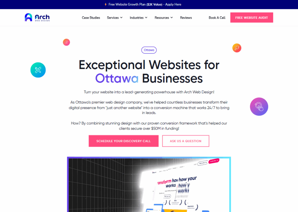 Top 9 Best Website Design Companies in Ottawa 2 Arch Co. - Homepage