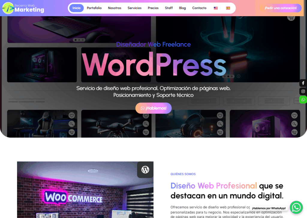 Top 9 Best Website Design Companies in Medellin 8 Becerra Web - Homepage