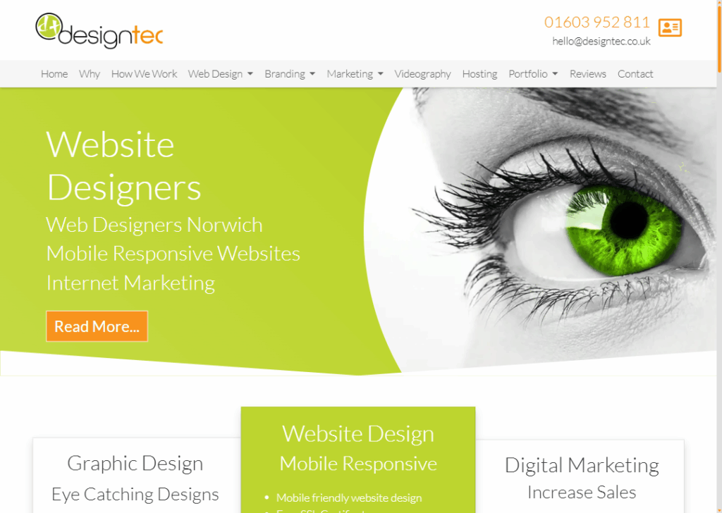 Top 9 Best Website Design Companies in Norwich 7 Designtec - Homepage