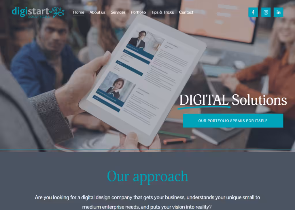 Digistart - Homepage