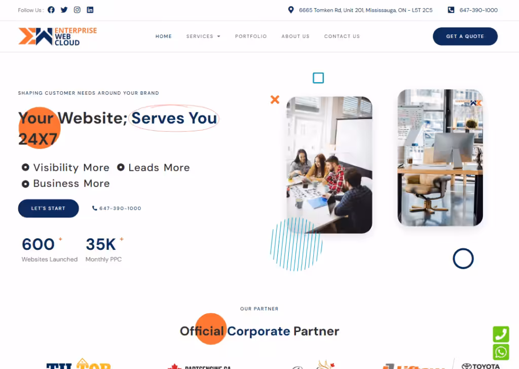 Enterprise Web Cloud - Homepage