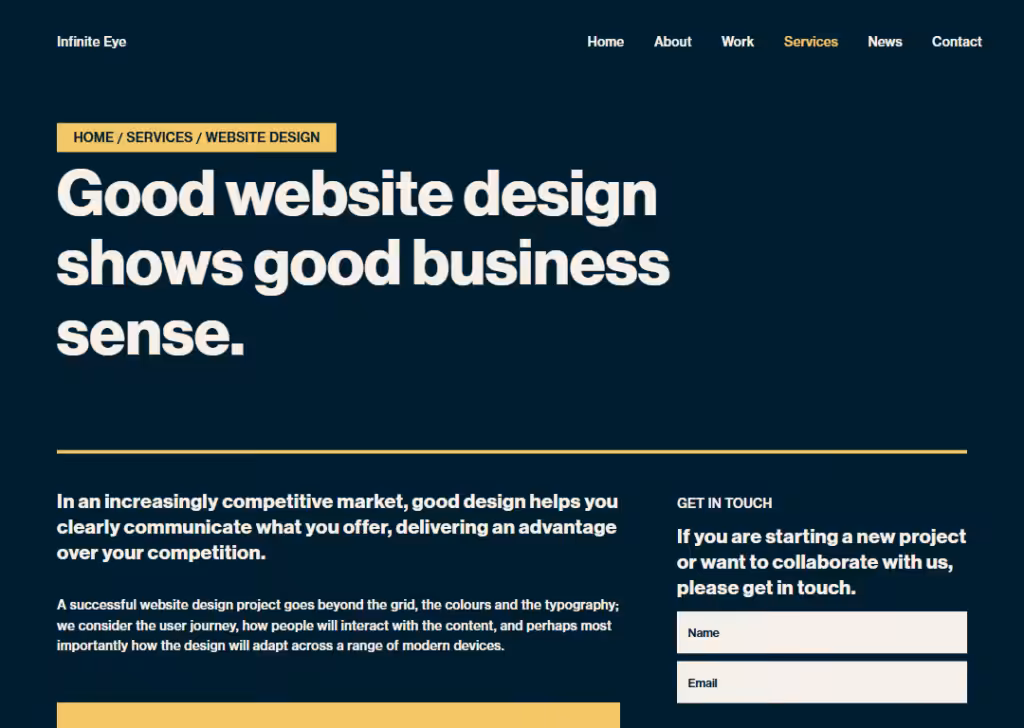 Infinite Eye - Homepage