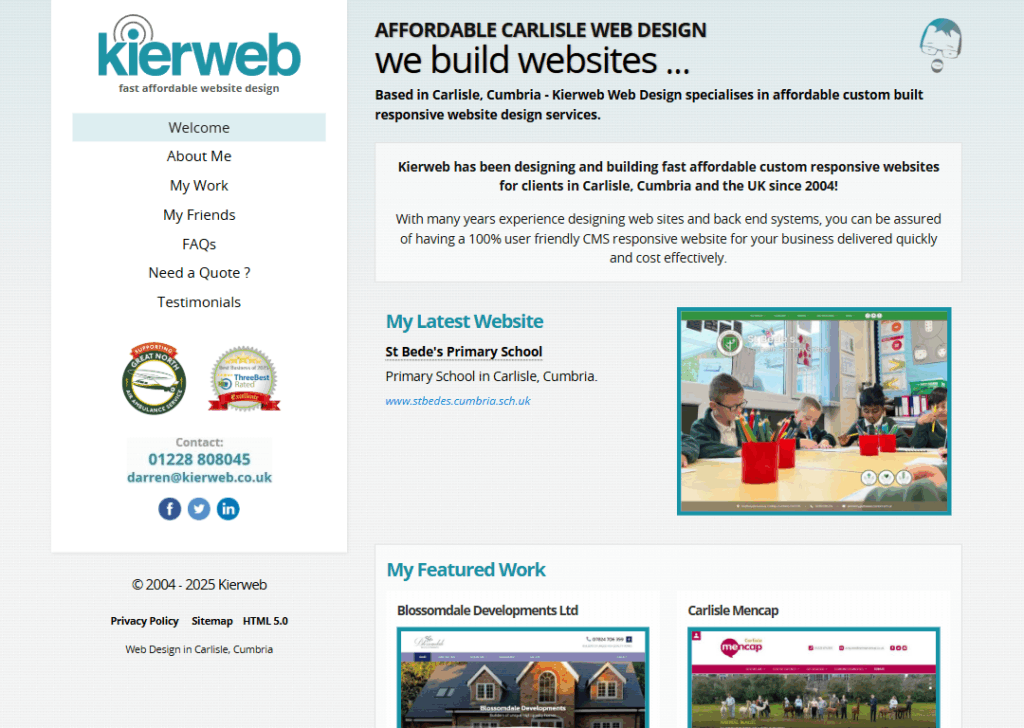 Top 9 Best Website Design Companies in Carlisle 9 Kierweb - Homepage