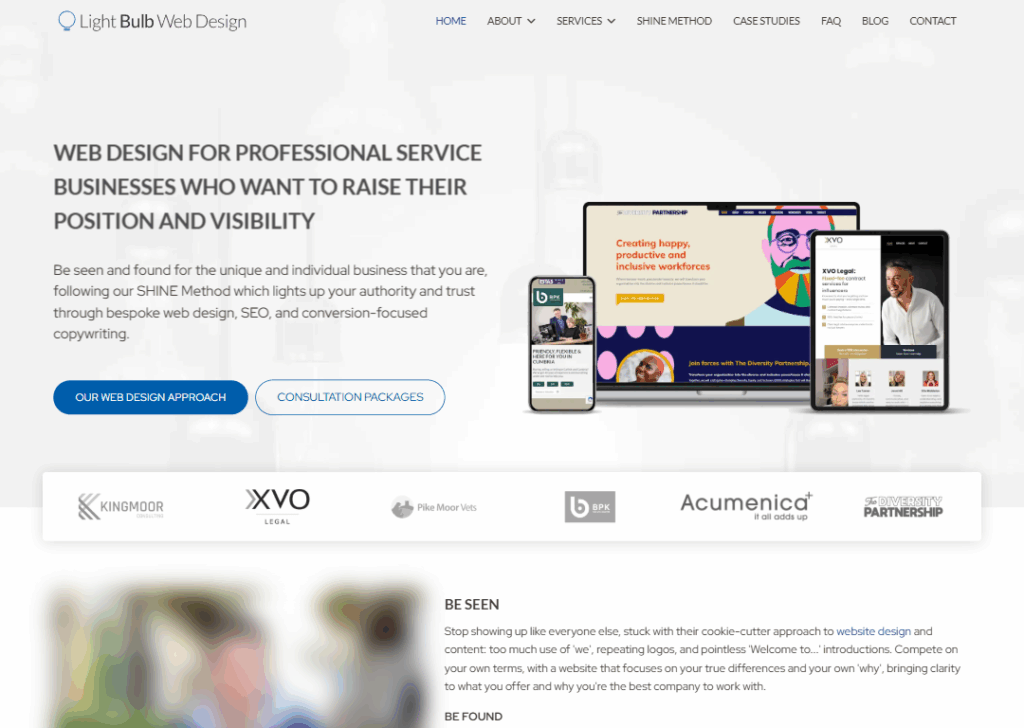 Top 9 Best Website Design Companies in Carlisle 8 Light Bulb Web Design - Homepage