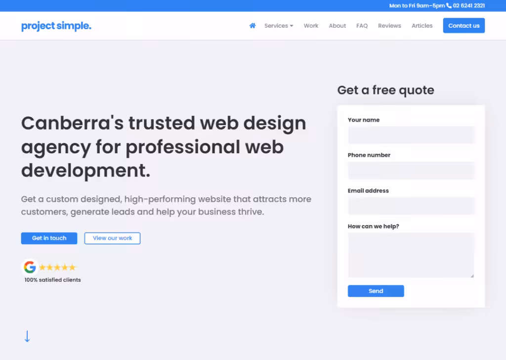 Project Simple - Homepage