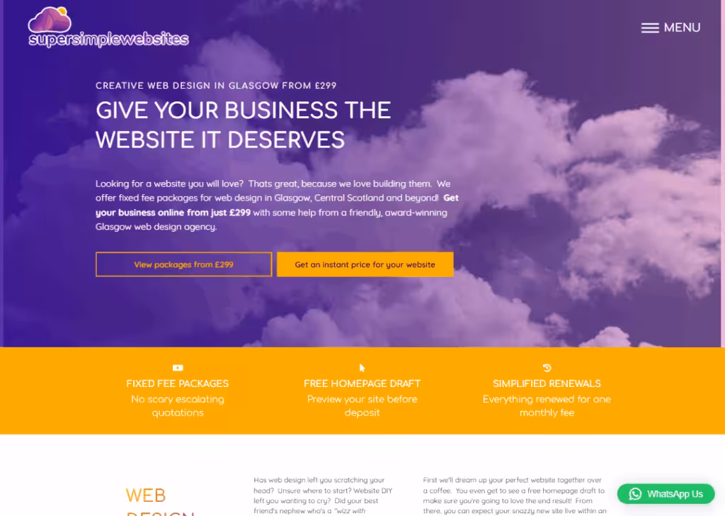 Super Simple Websites - Homepage