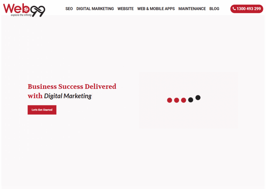 Top 9 Best Website Design Companies in Canberra 8 Web99 - Homepage