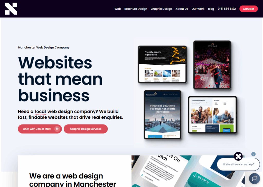 Top 9 Best Website Design Companies in Manchester 3 Designers Up North - Homepage