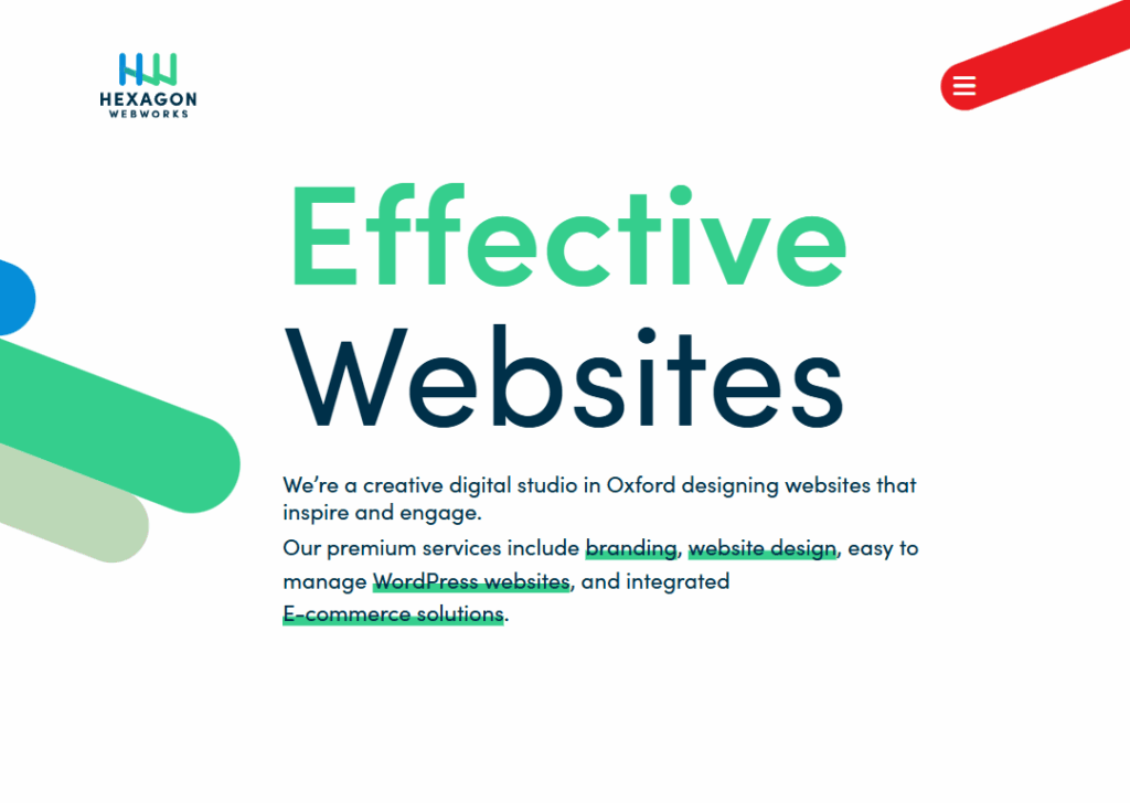 Top 9 Best Website Design Companies in Oxford 8 Hexagon Webworks - Homepage