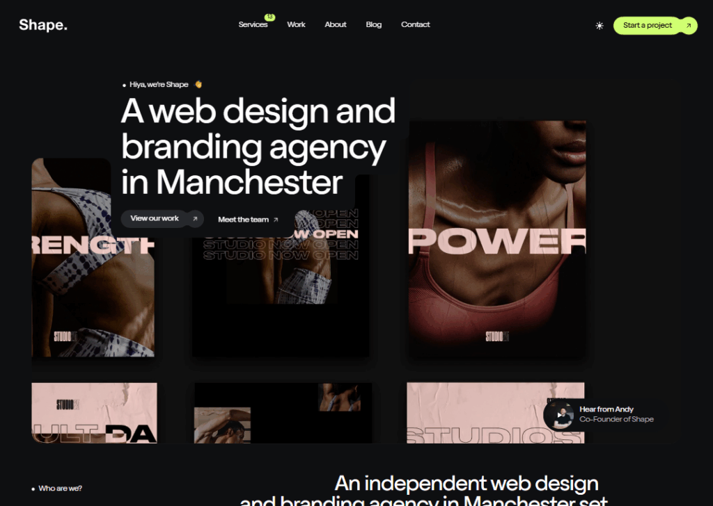 Top 9 Best Website Design Companies in Manchester 2 Made by Shape - Homepage