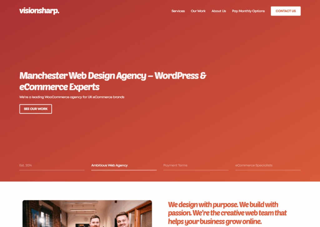 Top 9 Best Website Design Companies in Manchester 9 VisionSharp - Homepage