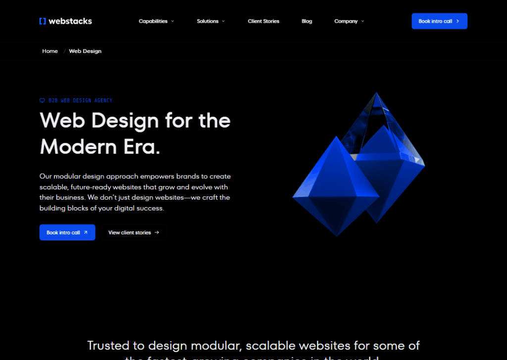 Top 9 Best B2B Website Design Agencies 2 Webstacks - Homepage