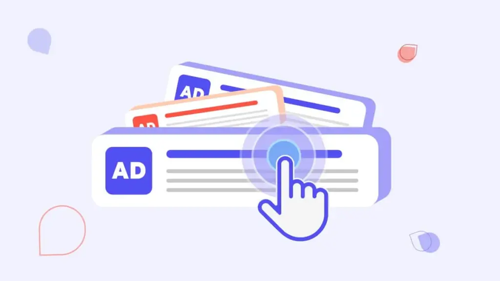a cursor clicking a pop-up Ad in an article