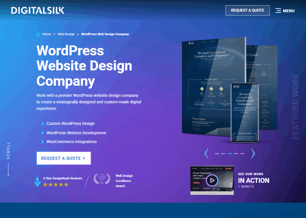 Top 9 Best WordPress Website Design Companies 8 Digital Silk - Homepage