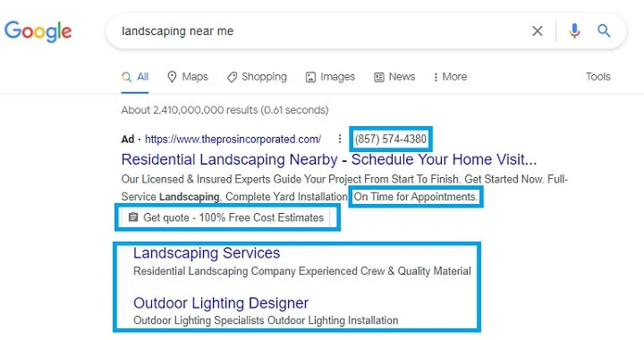 google-ad-extension-serp-example