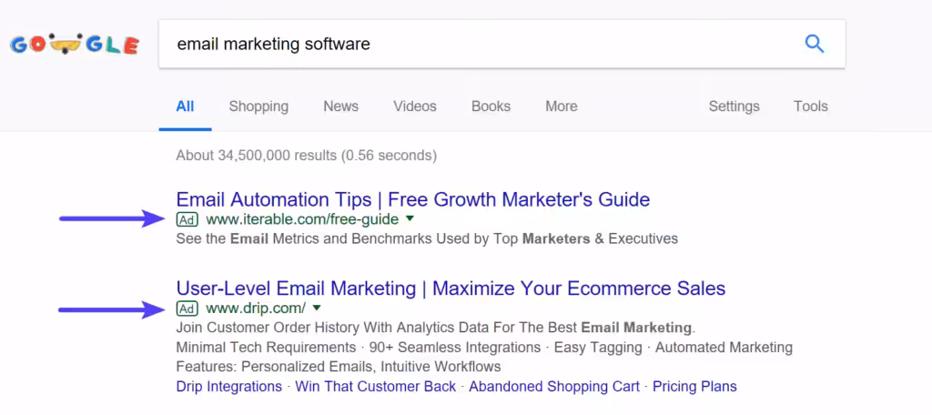 What is PPC in digital marketing? (a complete guide) 2 google-ads-example
