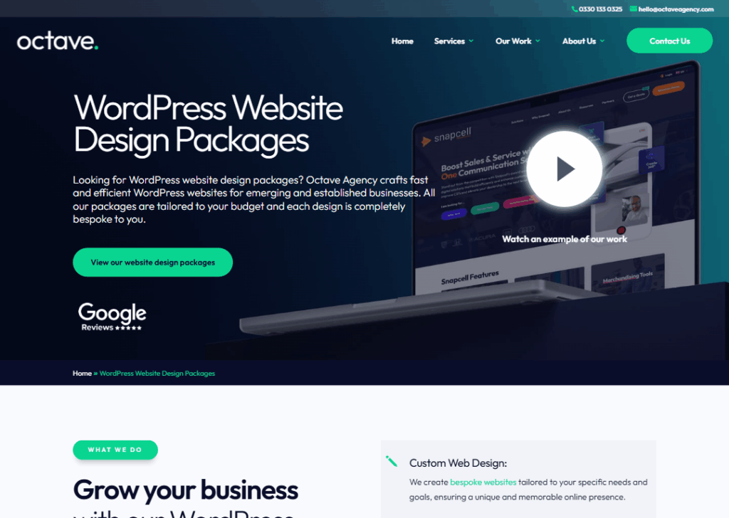 Top 9 Best WordPress Website Design Companies 3 Octave - Homepage