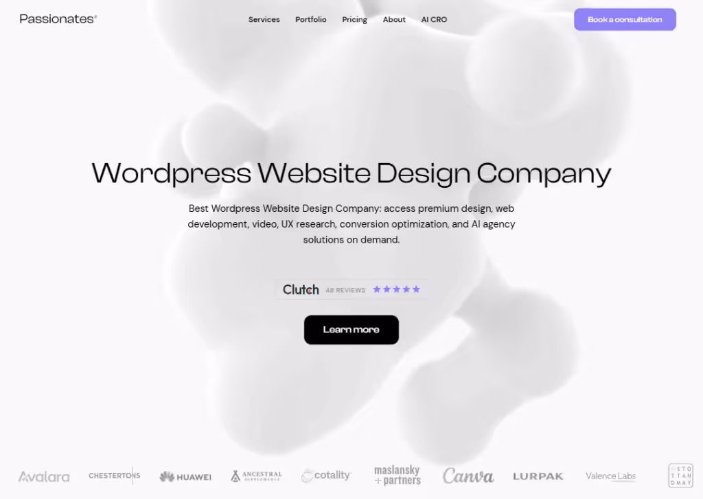 Passionates - Homepage