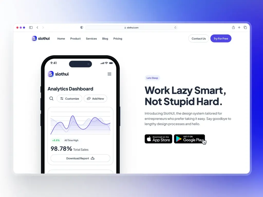 SaaS Landing Page Best Practices for Agencies: 8 Proven Tips 1 World's Laziest Design System - SaaS Hero Layout UIUX