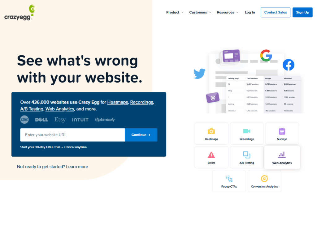 Crazy Egg - Homepage