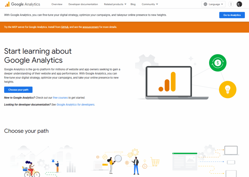 Google Analytics - Homepage