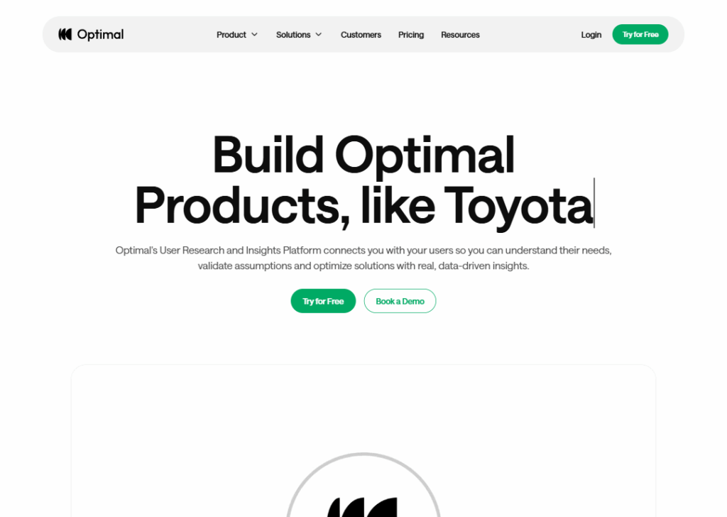 Optimal Workshop - Homepage