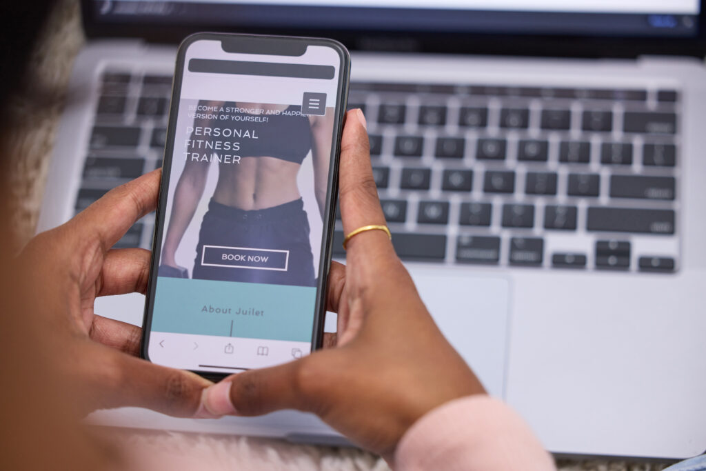SaaS Landing Page Best Practices for Agencies: 8 Proven Tips 5 Shes just started a fitness blog. High angle shot of an unrecogn