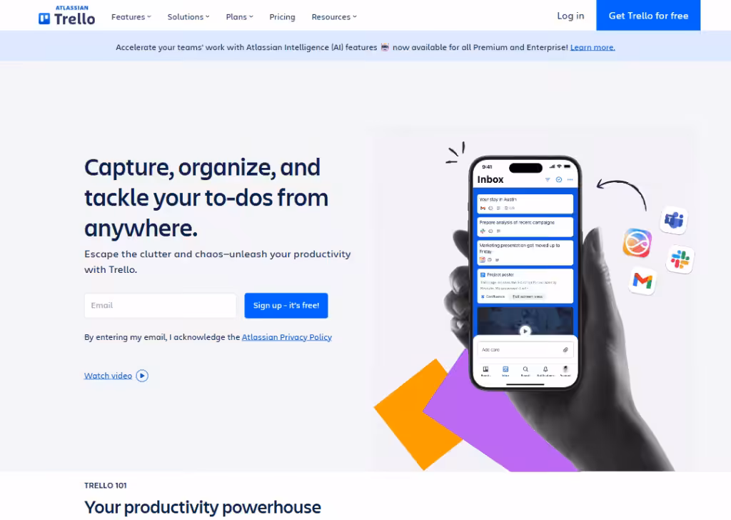 15 best UX design tools (category breakdown) 11 Trello - Homepage
