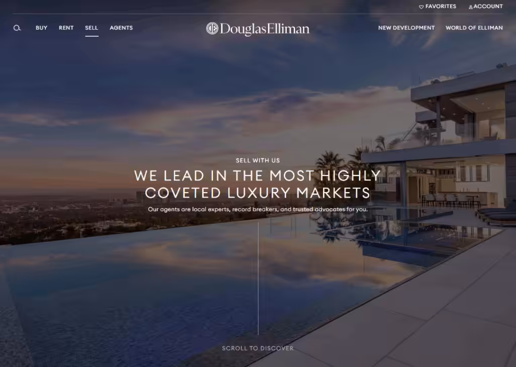 Douglas Elliman “Sell With Us” page