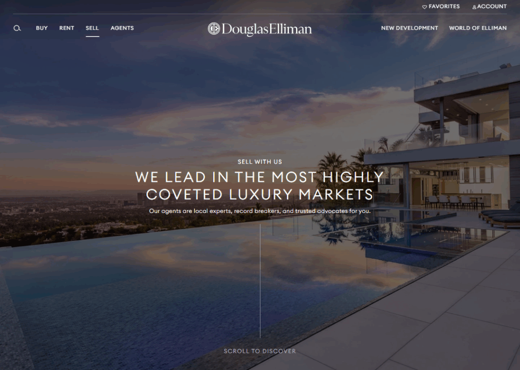 Douglas Elliman “Sell With Us” page