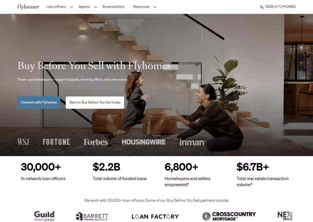 Flyhomes – Buy before you sell landing page