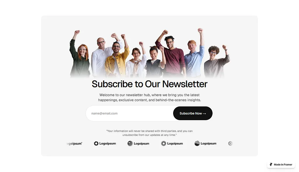 Framer Newsletter Component