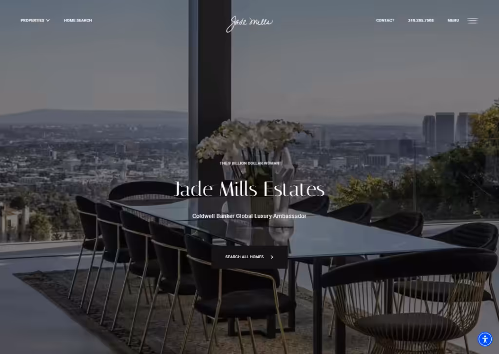 Jade Mills Real Estate – Agent branding landing page
