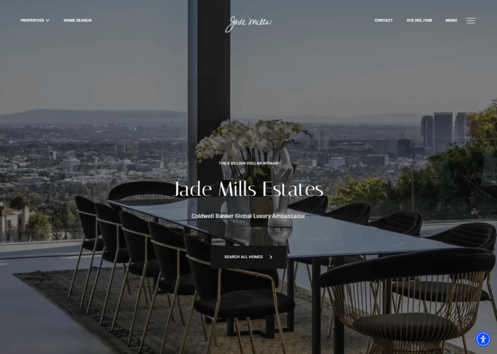 Jade Mills Real Estate – Agent branding landing page