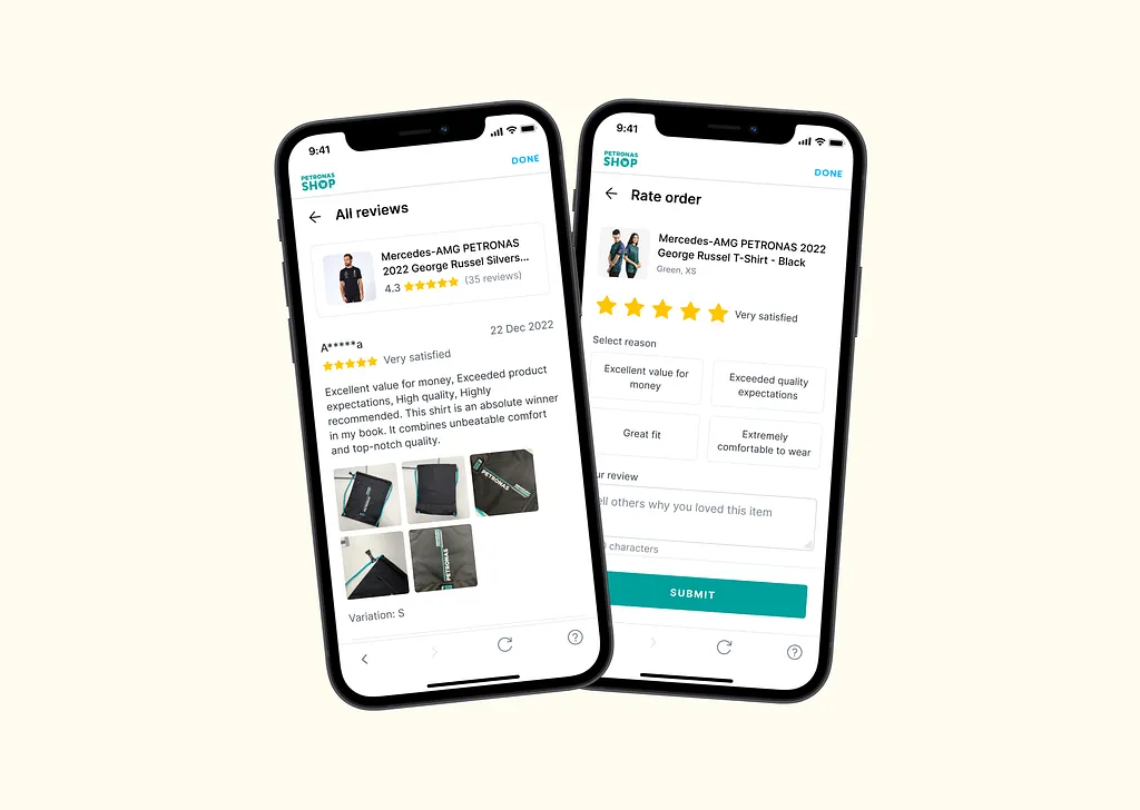 Rate & Review feature | eCommerce
