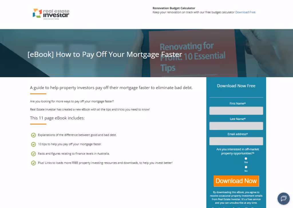 Real Estate Investar – eBook download page