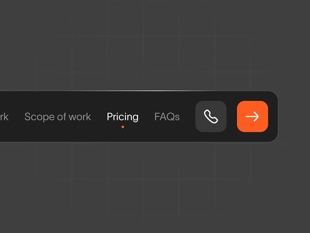 Website floating Menu